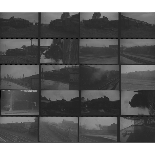 189 - Railway. BR Steam and others. A file containing approx. 350 black and white, 35mm negatives, spread ... 