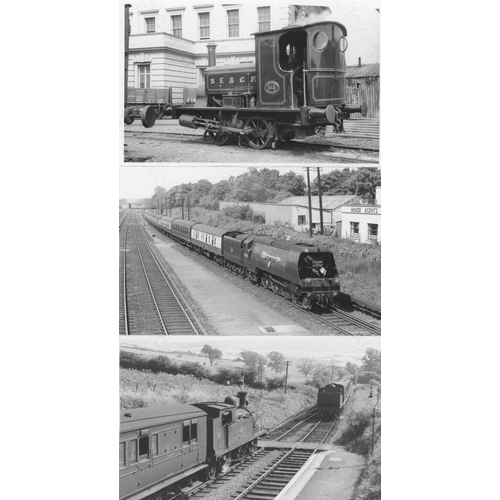 19 - Railway. B.R. Steam. A box of Approx. 700+, black and white, postcard size prints. The prints featur... 