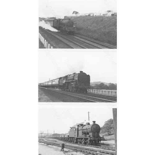 191 - Railway. B.R. Steam. A good collection of approx. 220, black and white, postcard size prints. The pr... 