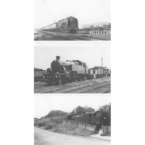 191 - Railway. B.R. Steam. A good collection of approx. 220, black and white, postcard size prints. The pr... 