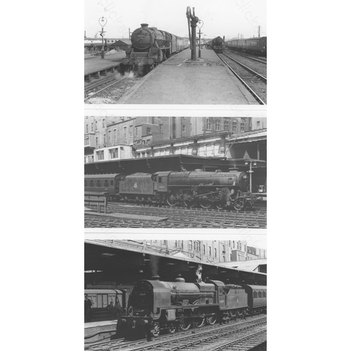 191 - Railway. B.R. Steam. A good collection of approx. 220, black and white, postcard size prints. The pr... 