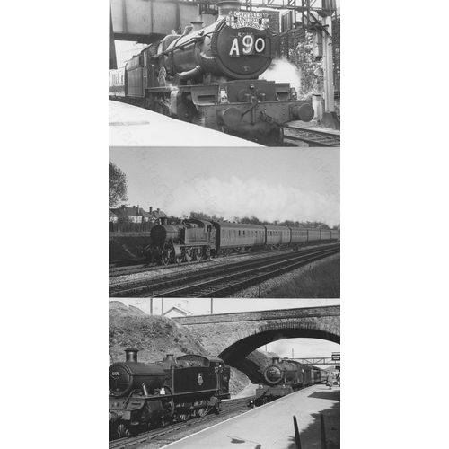 192 - Railway. B.R. Steam. A good collection of approx. 250, black and white, postcard size prints. The pr... 