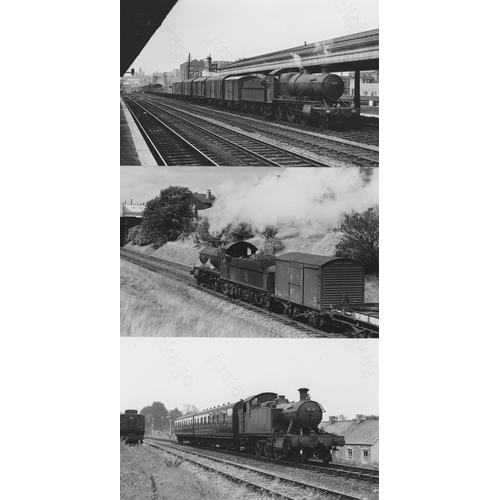 192 - Railway. B.R. Steam. A good collection of approx. 250, black and white, postcard size prints. The pr... 