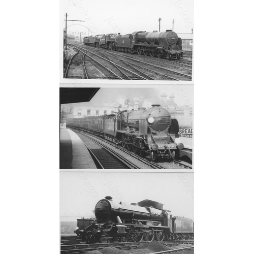 193 - Railway. B.R. Steam. A good collection of approx. 150, black and white, postcard size prints. The pr... 