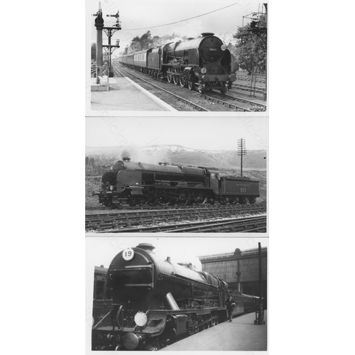 193 - Railway. B.R. Steam. A good collection of approx. 150, black and white, postcard size prints. The pr... 