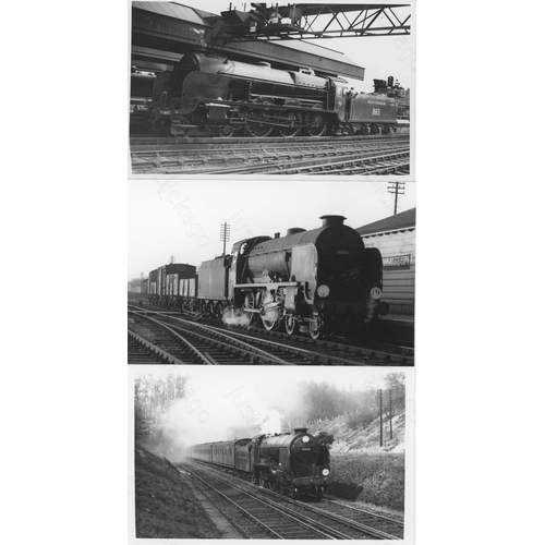 193 - Railway. B.R. Steam. A good collection of approx. 150, black and white, postcard size prints. The pr... 