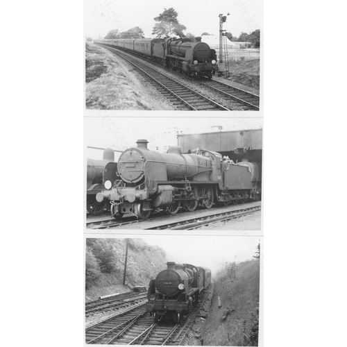 193 - Railway. B.R. Steam. A good collection of approx. 150, black and white, postcard size prints. The pr... 