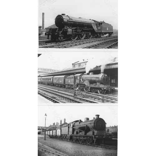 194 - Railway. B.R. Steam. A good collection of approx. 250+, black and white, postcard size prints. The p... 