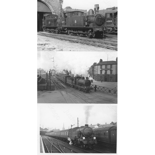 194 - Railway. B.R. Steam. A good collection of approx. 250+, black and white, postcard size prints. The p... 