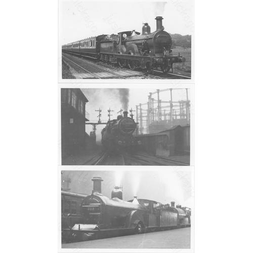 195 - Railway. Pre Grouping Types. A good collection of approx. 170, black and white, postcard size prints... 