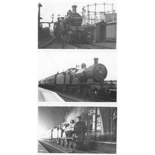 195 - Railway. Pre Grouping Types. A good collection of approx. 170, black and white, postcard size prints... 