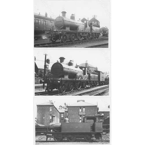 195 - Railway. Pre Grouping Types. A good collection of approx. 170, black and white, postcard size prints... 