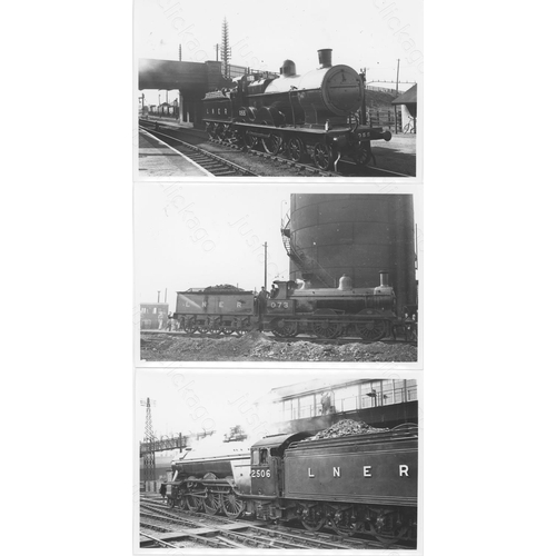 195 - Railway. Pre Grouping Types. A good collection of approx. 170, black and white, postcard size prints... 