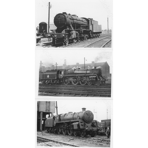 196 - Railway. B.R. Steam. A good collection of approx. 165, black and white, postcard size prints. The pr... 