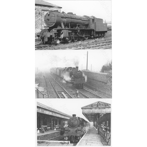 196 - Railway. B.R. Steam. A good collection of approx. 165, black and white, postcard size prints. The pr... 