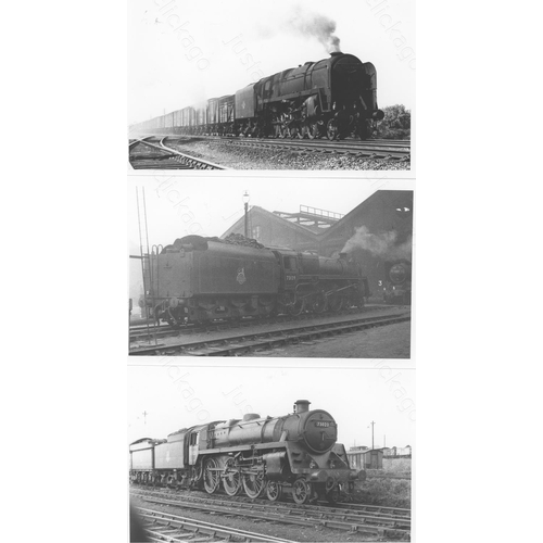 196 - Railway. B.R. Steam. A good collection of approx. 165, black and white, postcard size prints. The pr... 