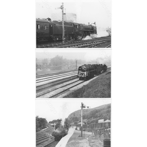 196 - Railway. B.R. Steam. A good collection of approx. 165, black and white, postcard size prints. The pr... 