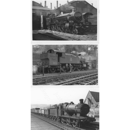 197 - Railway. B.R. Steam. A good collection of approx. 270+, black and white, postcard size prints. The p... 