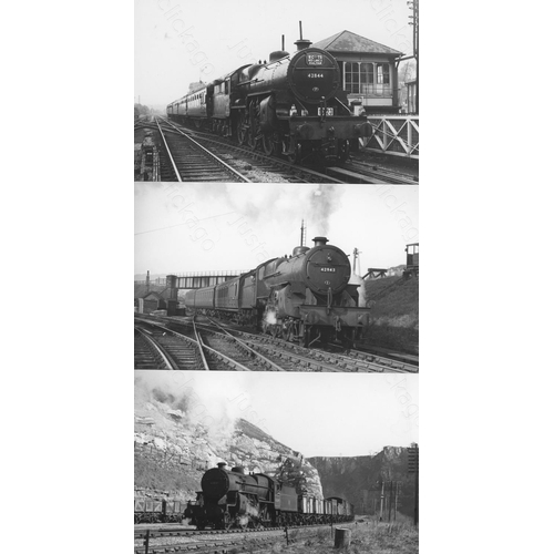 198 - Railway. B.R. Steam. A good collection of approx. 275, black and white, postcard size prints. The pr... 