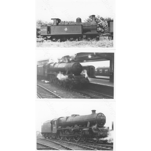 198 - Railway. B.R. Steam. A good collection of approx. 275, black and white, postcard size prints. The pr... 