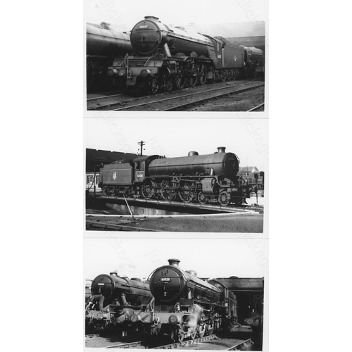 199 - Railway. B.R. Steam. A good collection of approx. 285, black and white, postcard size prints. The pr... 