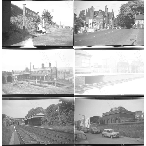 208 - Railway. Infrastructure - Stations. A small selection of approx. 20 large format, original black and... 