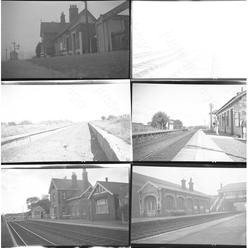 208 - Railway. Infrastructure - Stations. A small selection of approx. 20 large format, original black and... 