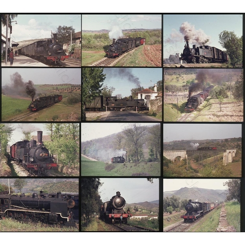 213 - Railway. Portugal. A small collection of approx. 45 x 35mm, original, colour slides featuring workin... 