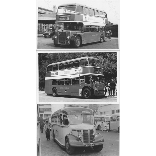 230 - U.K. Bus. A small collection of 79 x black and white prints. The prints are in 3 sizes (6