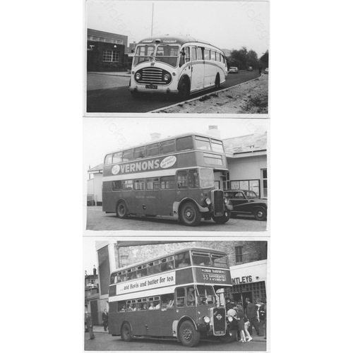 230 - U.K. Bus. A small collection of 79 x black and white prints. The prints are in 3 sizes (6