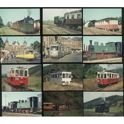 24 - Overseas Tram and steam. A small collection of approx. 41 x 35mm, original, colour slides featuring ... 