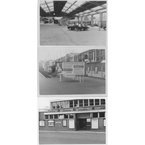 240 - Railway. Modern Traction and Infrastructure. Approx. 130, black and white postcard sized, darkroom p... 