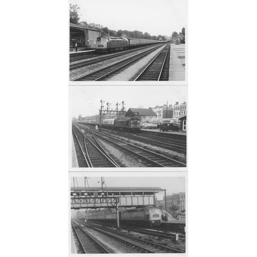 240 - Railway. Modern Traction and Infrastructure. Approx. 130, black and white postcard sized, darkroom p... 