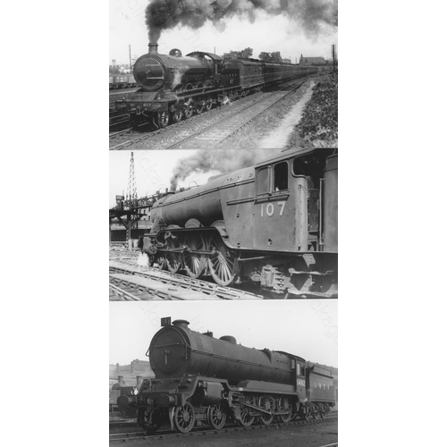 242 - Railway. LNER Locomotives. A good collection of approx. 300, black and white postcard size prints. T... 