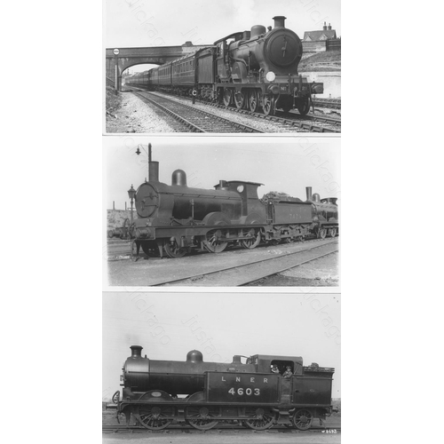 242 - Railway. LNER Locomotives. A good collection of approx. 300, black and white postcard size prints. T... 