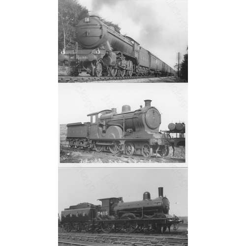 242 - Railway. LNER Locomotives. A good collection of approx. 300, black and white postcard size prints. T... 