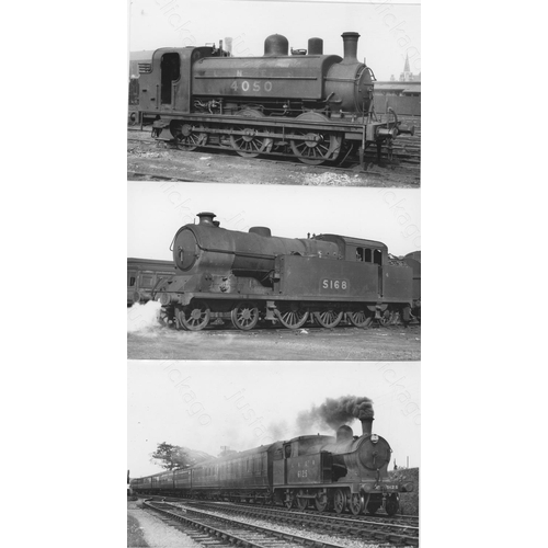 242 - Railway. LNER Locomotives. A good collection of approx. 300, black and white postcard size prints. T... 