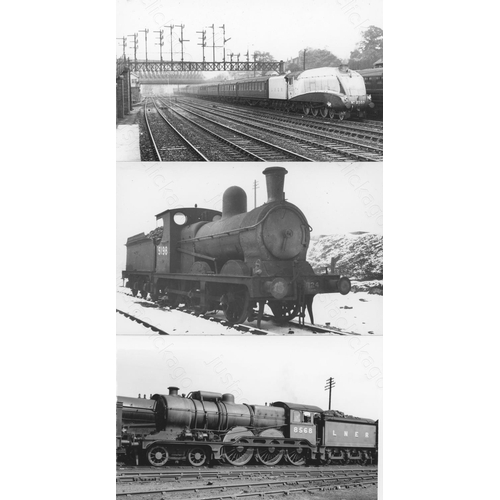 242 - Railway. LNER Locomotives. A good collection of approx. 300, black and white postcard size prints. T... 