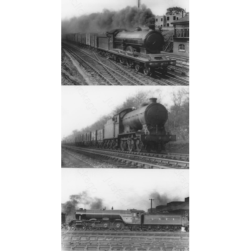 242 - Railway. LNER Locomotives. A good collection of approx. 300, black and white postcard size prints. T... 