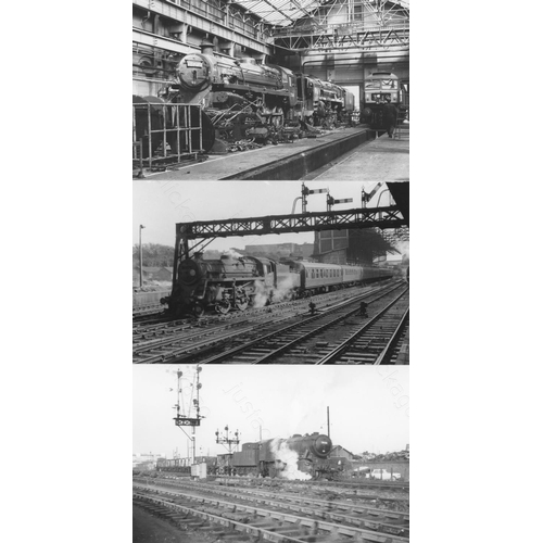 244 - Railway. BR Standard Locomotives. A good collection of approx. 350, black and white postcard size pr... 