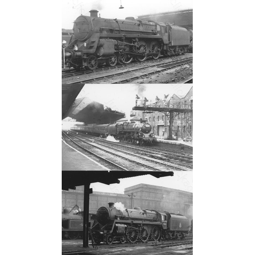 244 - Railway. BR Standard Locomotives. A good collection of approx. 350, black and white postcard size pr... 