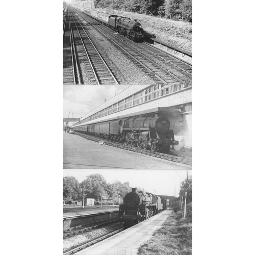 244 - Railway. BR Standard Locomotives. A good collection of approx. 350, black and white postcard size pr... 