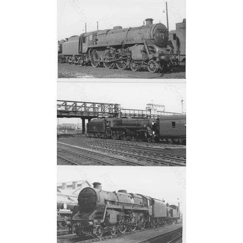 244 - Railway. BR Standard Locomotives. A good collection of approx. 350, black and white postcard size pr... 