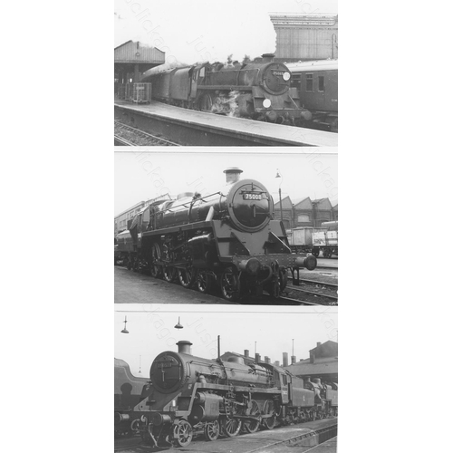 244 - Railway. BR Standard Locomotives. A good collection of approx. 350, black and white postcard size pr... 