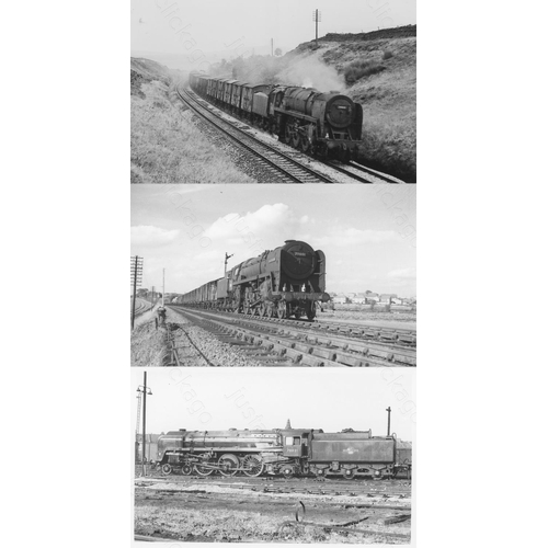 244 - Railway. BR Standard Locomotives. A good collection of approx. 350, black and white postcard size pr... 