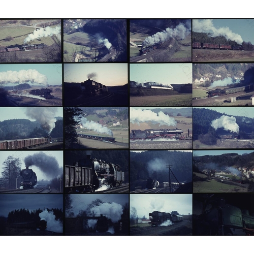 26 - Railway. West Germany. A small collection of approx. 79 x 35mm, original, colour slides featuring wo...