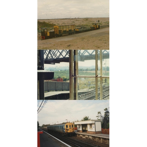 264 - Railway. Infrastructure. A large collection of approx. 450 colour postcard size prints. The prints f... 