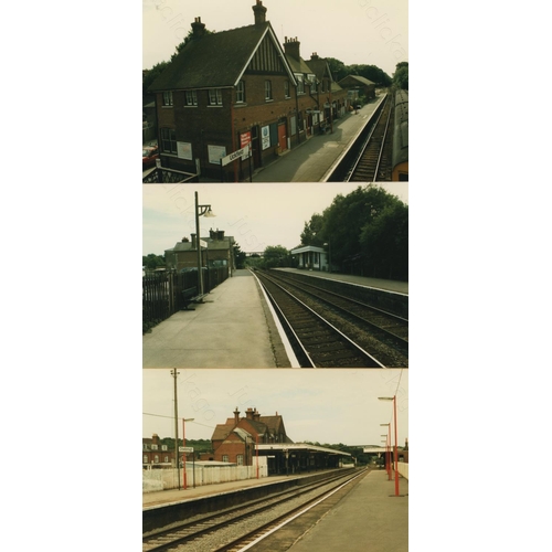 264 - Railway. Infrastructure. A large collection of approx. 450 colour postcard size prints. The prints f... 