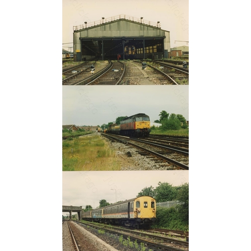 264 - Railway. Infrastructure. A large collection of approx. 450 colour postcard size prints. The prints f... 