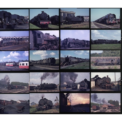 28 - Railway. France. A small collection of approx. 66 x 35mm, original, colour slides featuring working ...